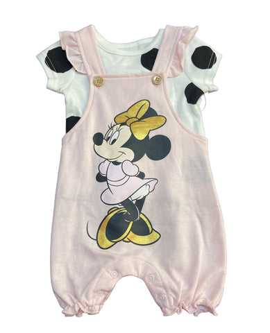Overol Minnie mouse Rosa pastel