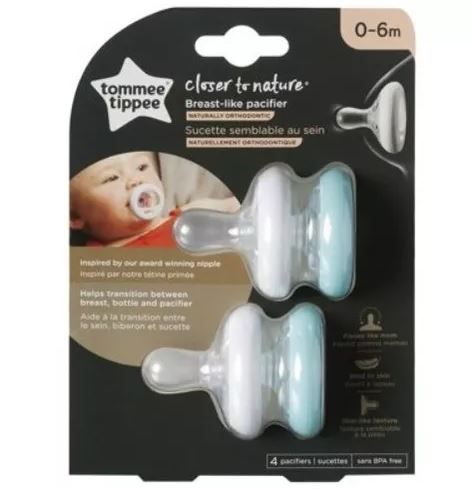 4 chupones Tommee Tippee Closer to nature 0-6m