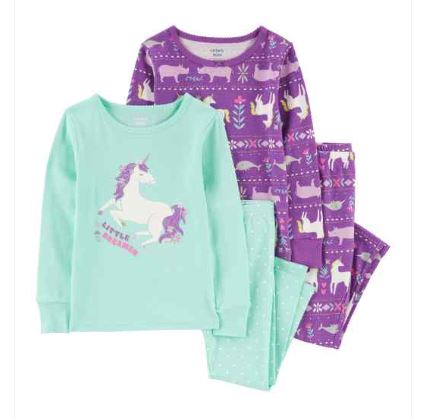 2 pack pijamas unicornio