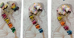 Broches de colores con mariposas o unicornios