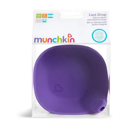 Bowl de silicón con popote Morado