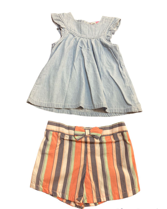 Conjunto con short multicolor