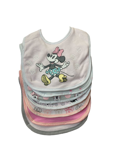 7 pack baberos Minnie Mouse