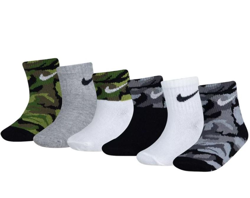 6 pack calcetas Nike estilo camuflaje