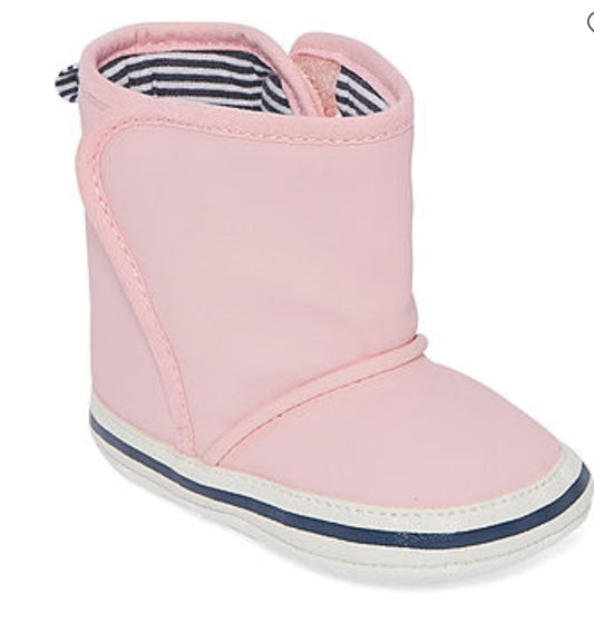 Bota tela suave para lluvia Rosa