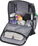 Pañalera Backpack Fisher price negra con gris